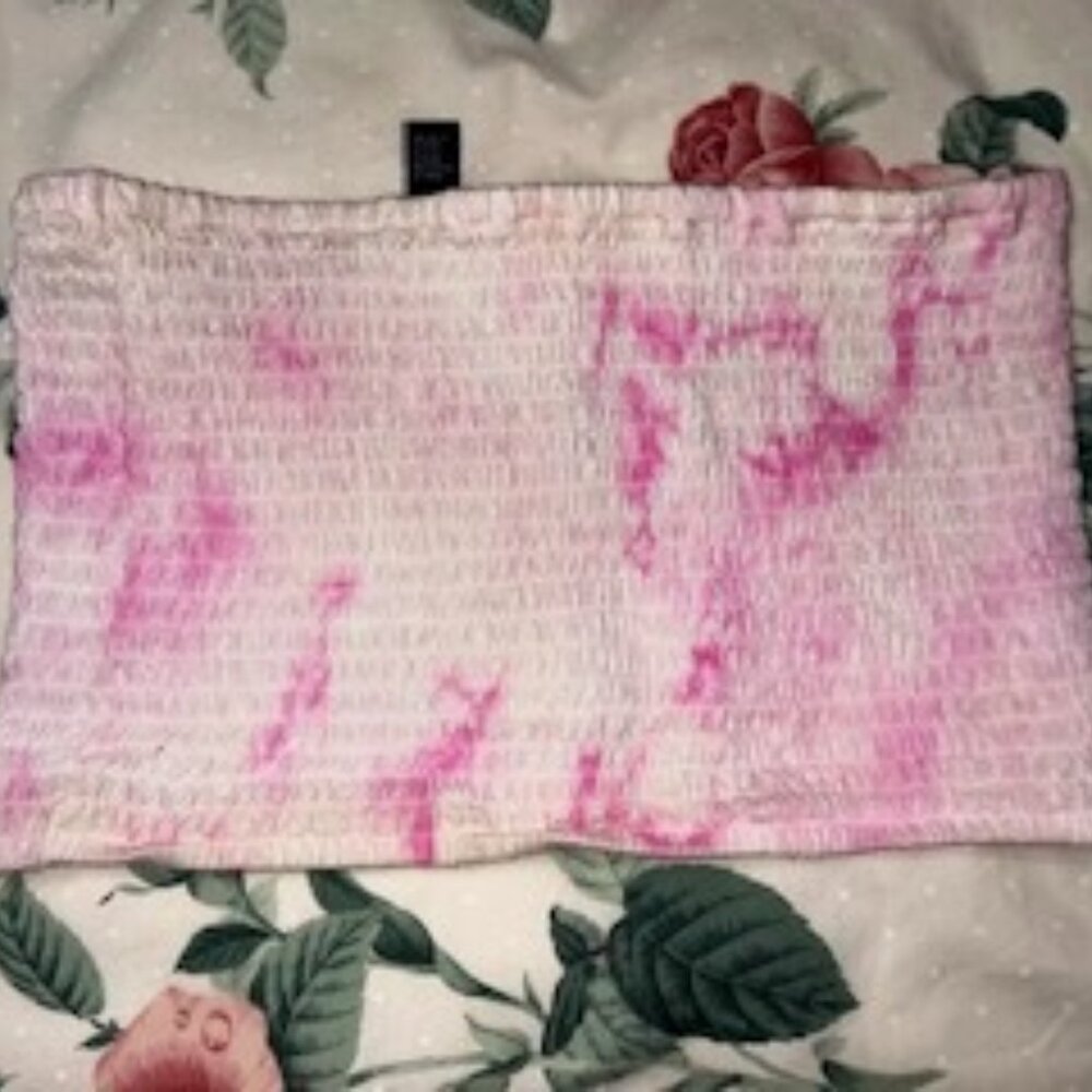 Forever 21 pink and white bandeau